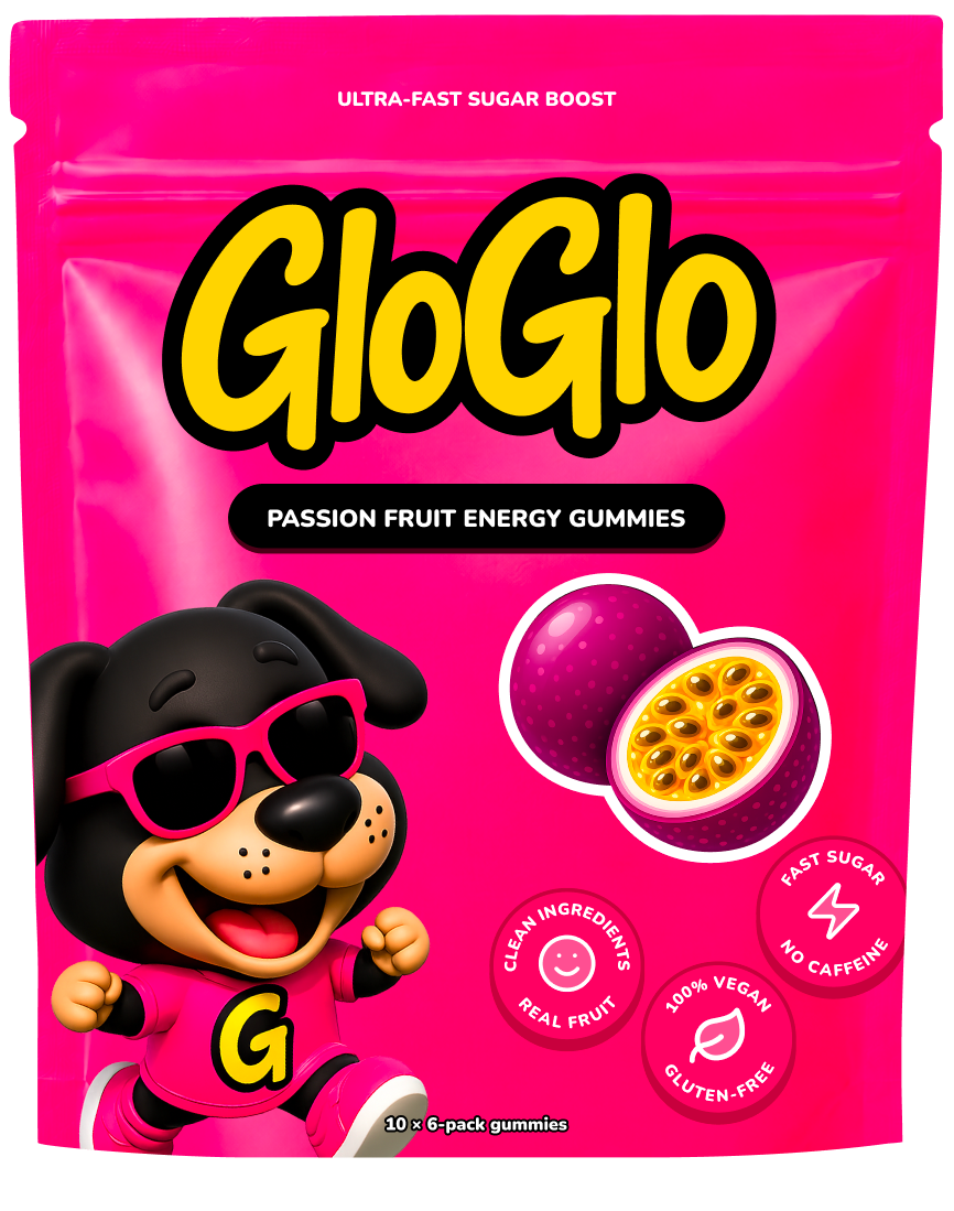 GloGlo passion fruit energy gummies