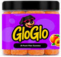 GloGlo peach fiber gummies jar